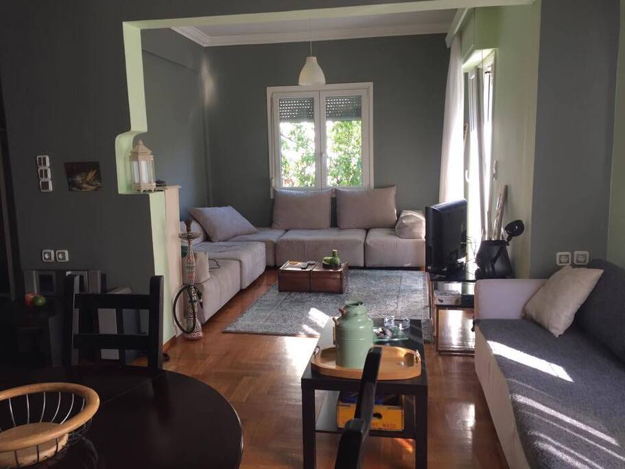 Living room and dinning room