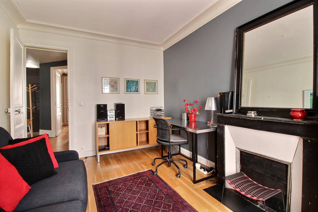 Living Room with desk