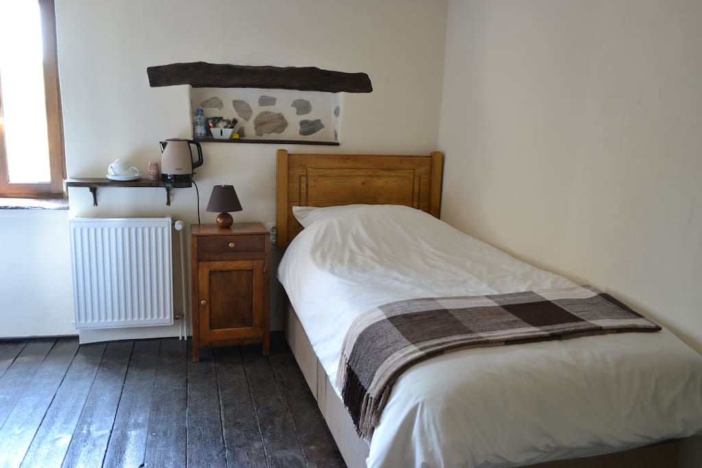East room original wooden flooring and character nook shelf