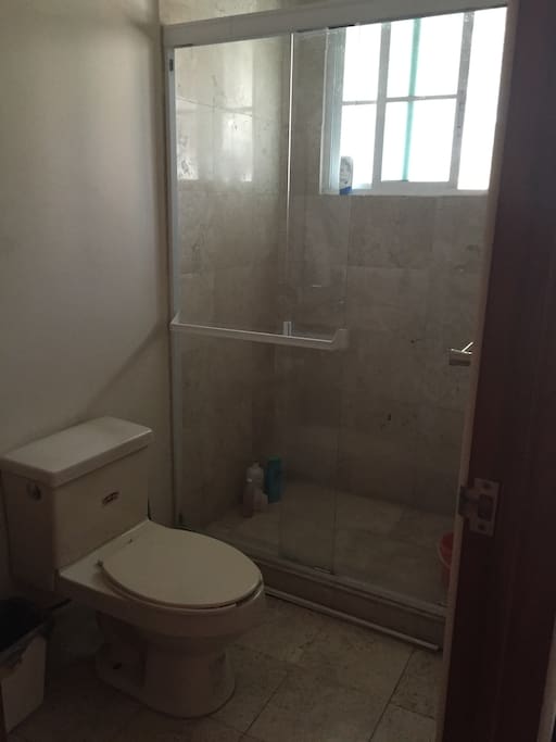 with shower