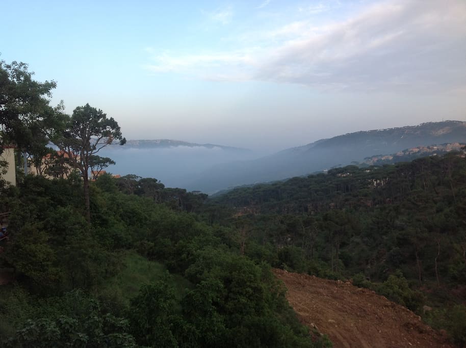 Nice view from the balcony over mount of Lebanon