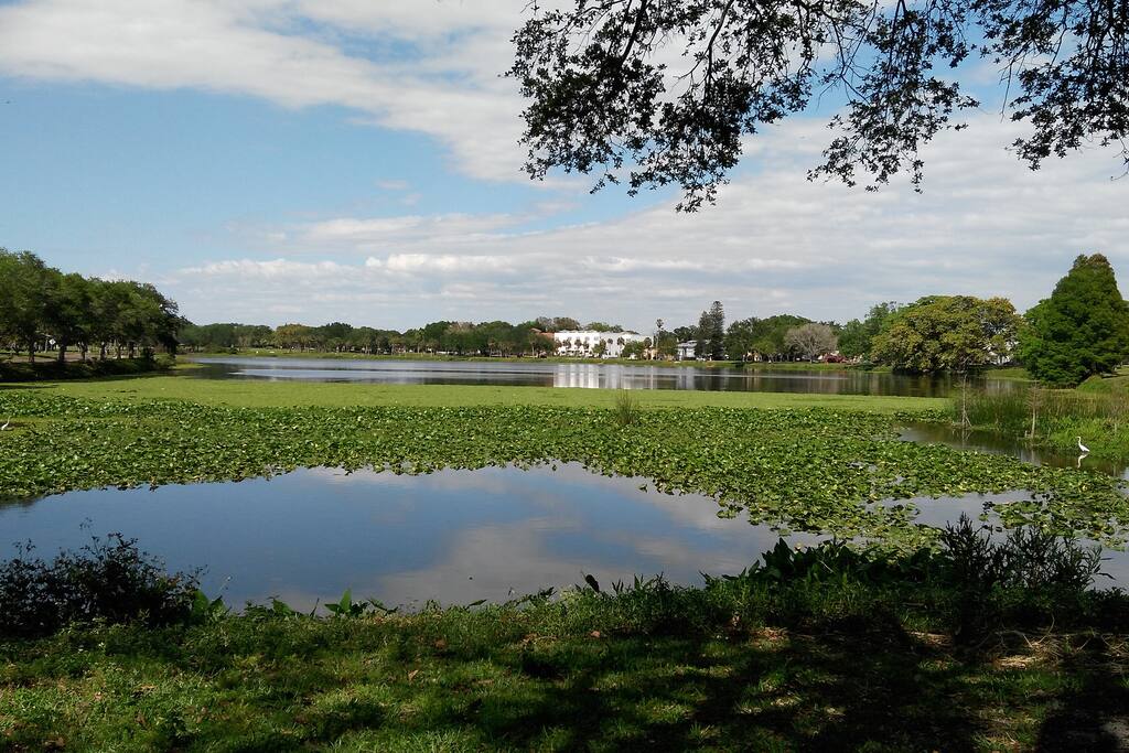 Beautiful Crescent Lake Park is just a short walk away.