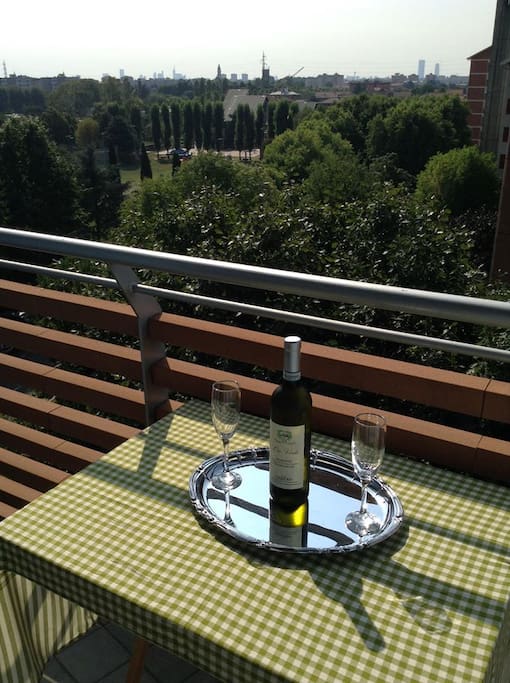 Relax on your own private balcony after your all day visit of Milan