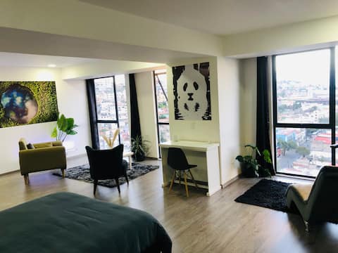 Loft with a beautiful view of the city, downtown Toluca