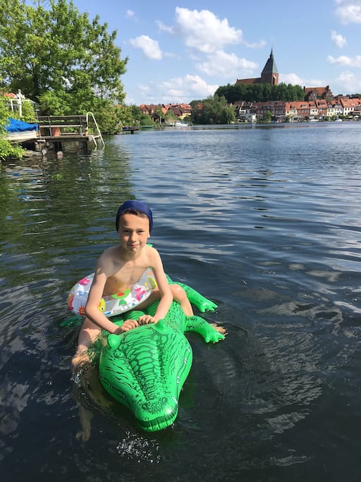 schwimmen auf dem See