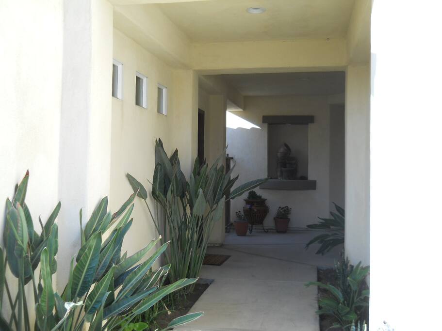 Covered entryway to front door.