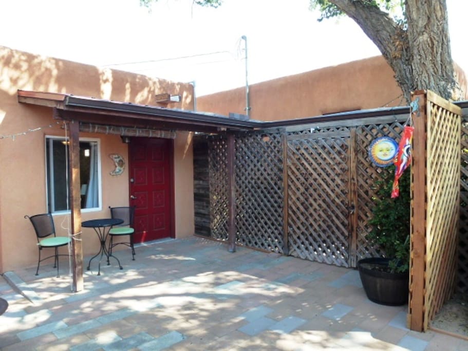 Apartment entrance from patio