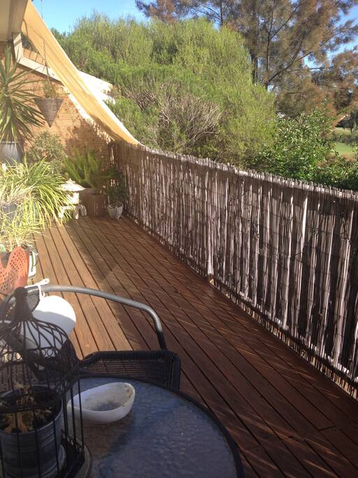 Sunny and Private Balcony with seating