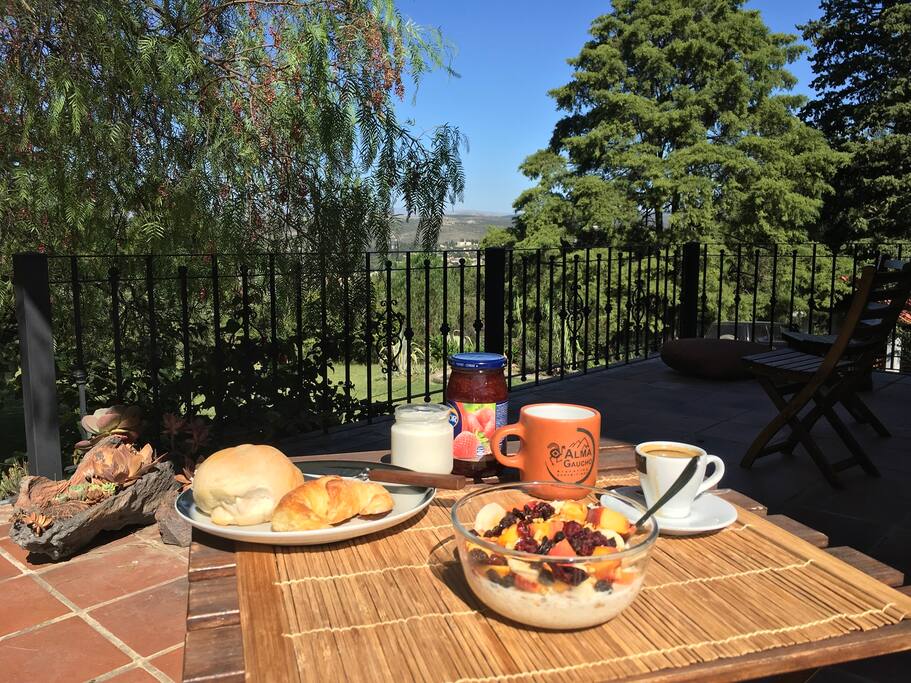 Breakfast outdoors