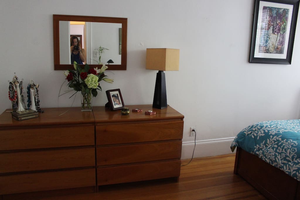 We'll leave a couple of drawers empty for you and your stuff!