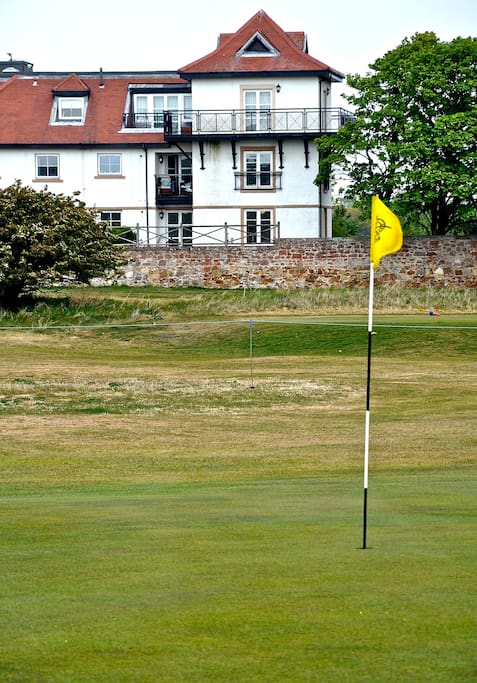 View of the Apartment (ground floor) from the 17th Green of Gullane No 3