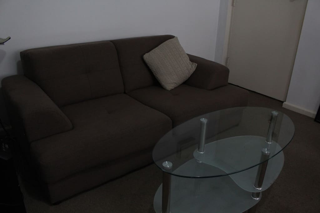 New sofa and coffee table.