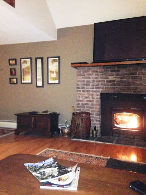 Wood Stove in Open Floor Plan