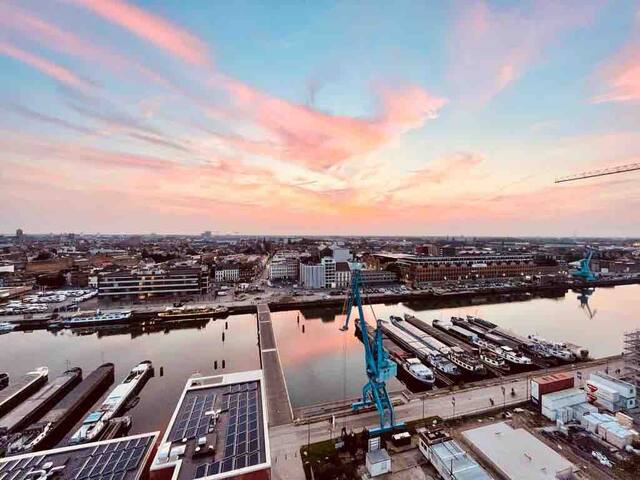 Nieuwe duplex penthouse met uniek zicht over Gent