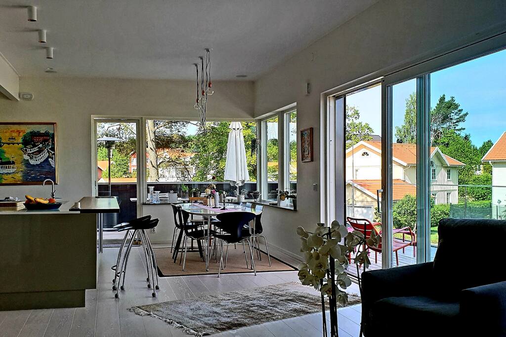 Living room dining space upstairs