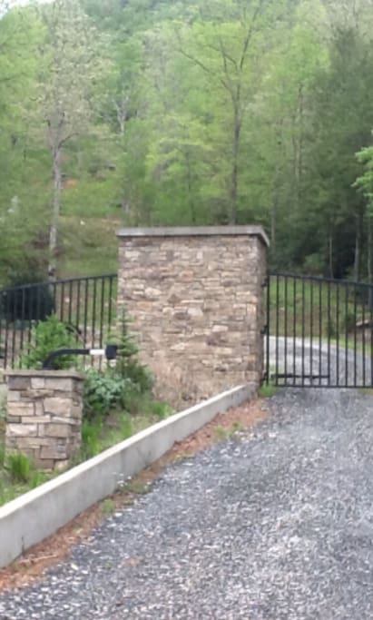 Entrance gate to RiverRun.