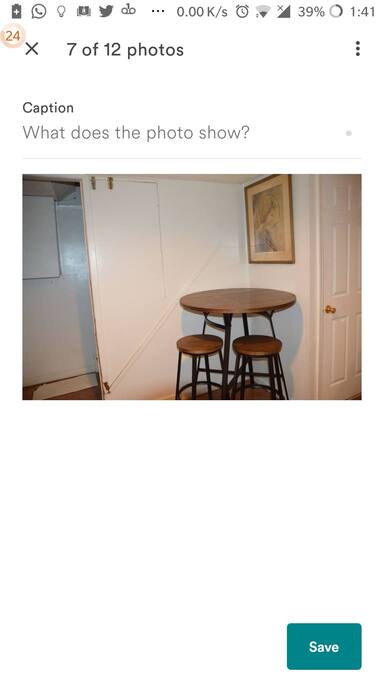 High table with chairs