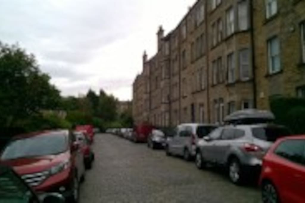 quiet street with free parking