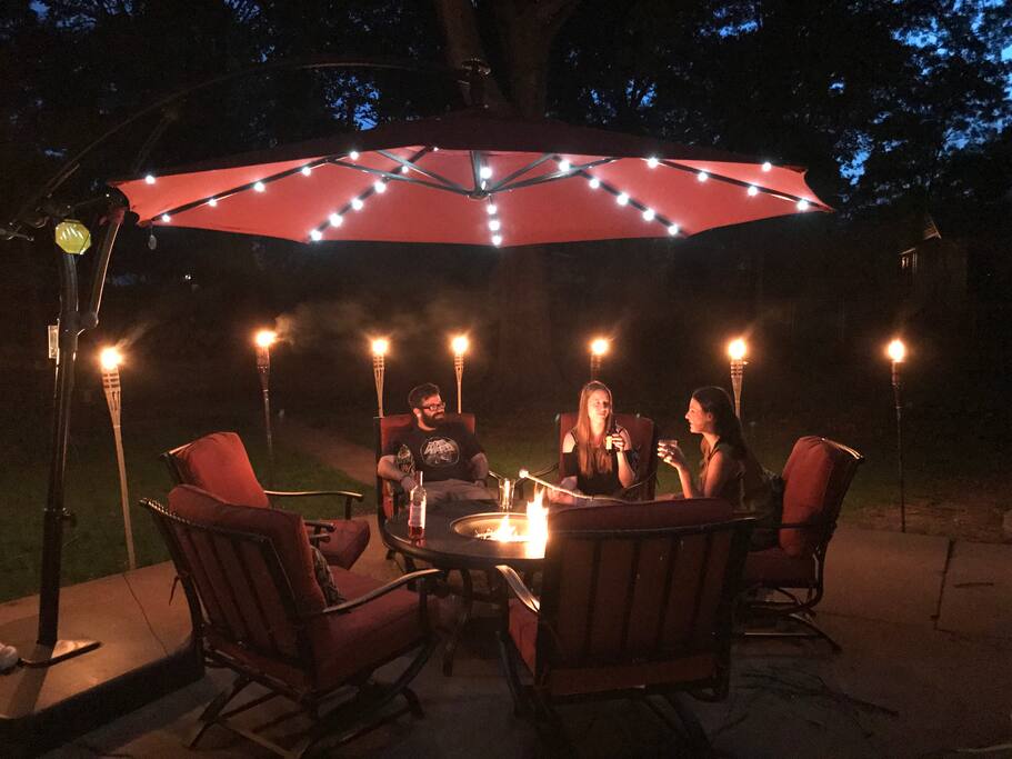 Guests enjoying our outdoor space