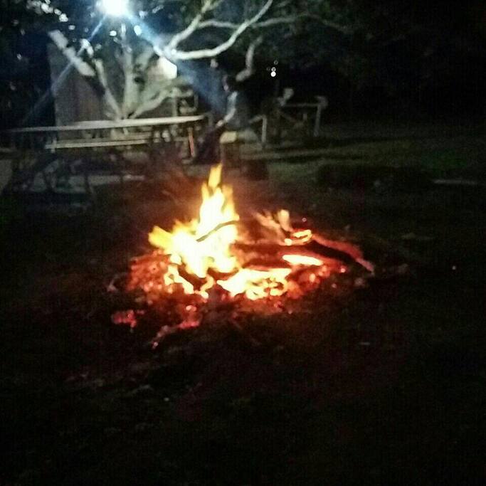 Espaço para fogueira