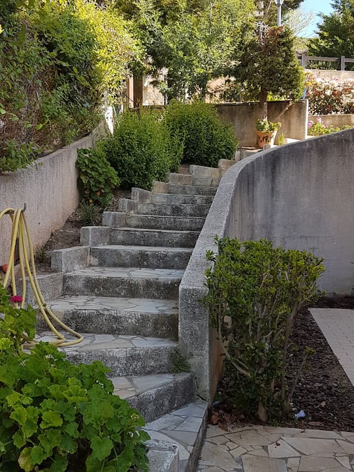 l'acces à la villa