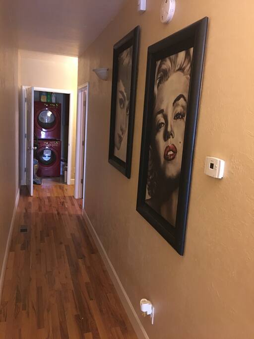 The long Hall way, the room is after the pictures.