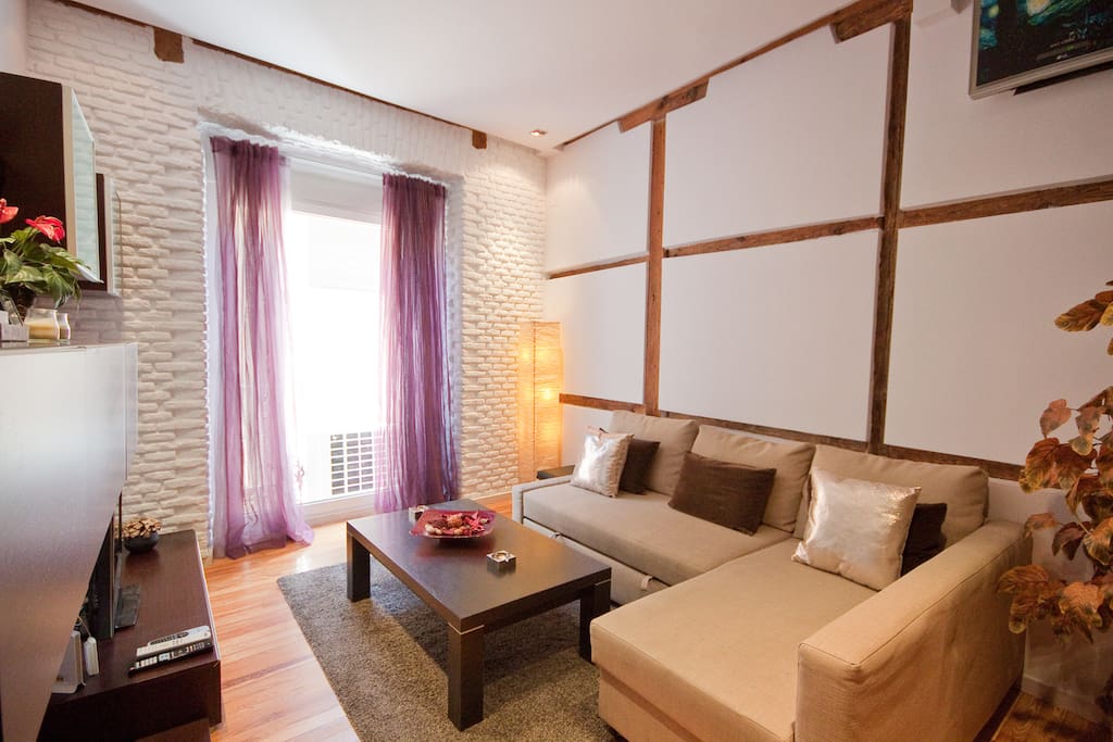 Living room with balcony