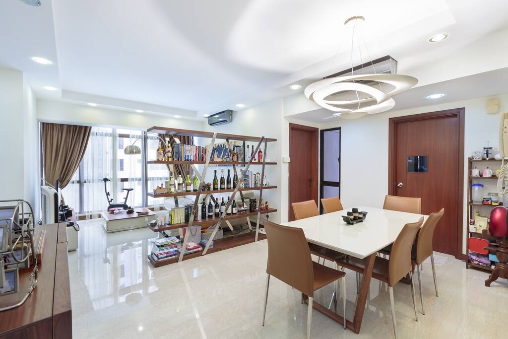 living and dining area