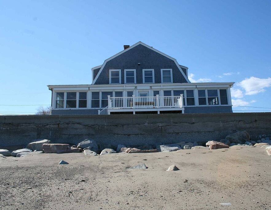 view of the house from the beach