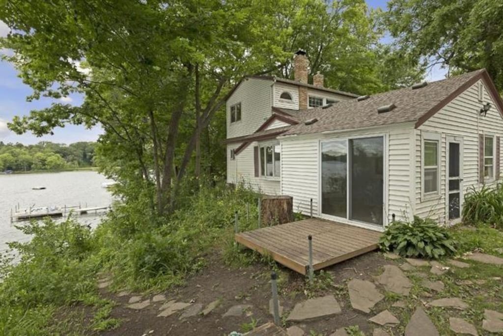 View of Deck off of back mud room/rec room