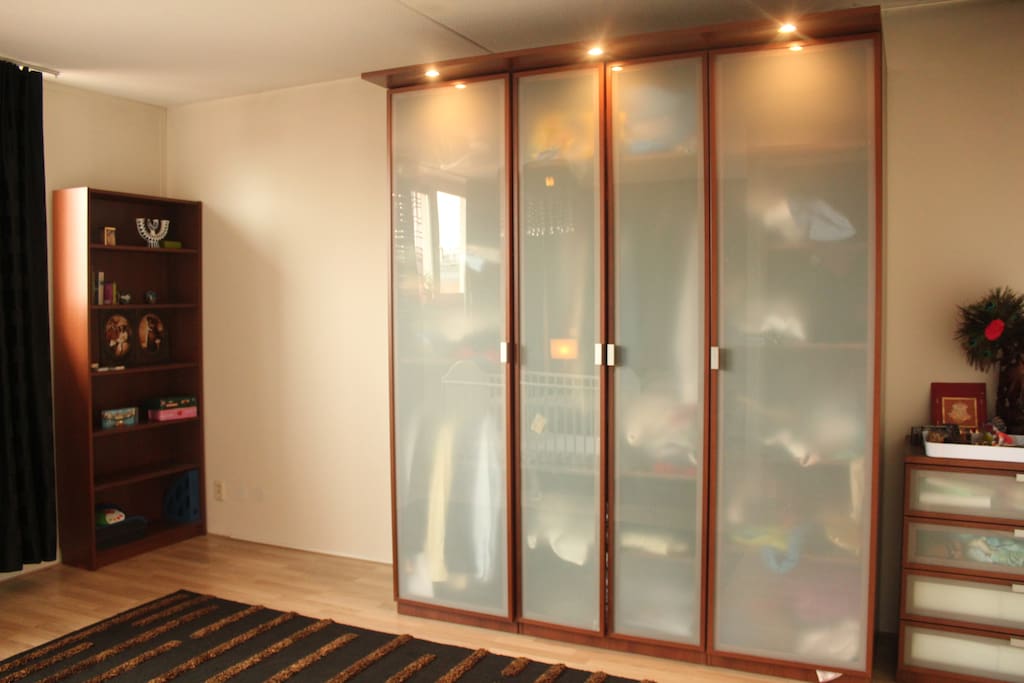 Full-size wardrobe and chest of drawers