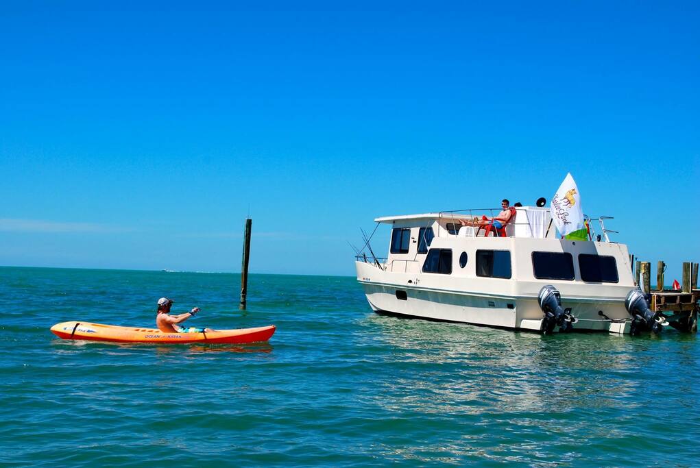 Kayaks are included in the rental.