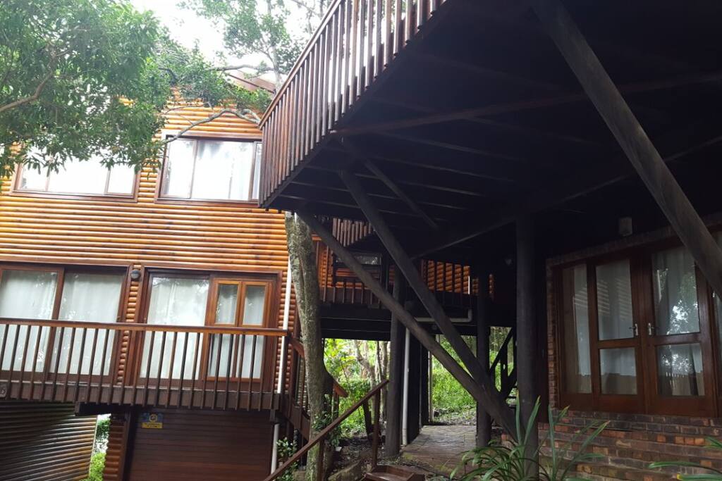 Wooden log home in Keurboomstrand style