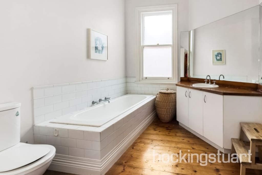 Family Bathroom with walk-in shower and bath tub