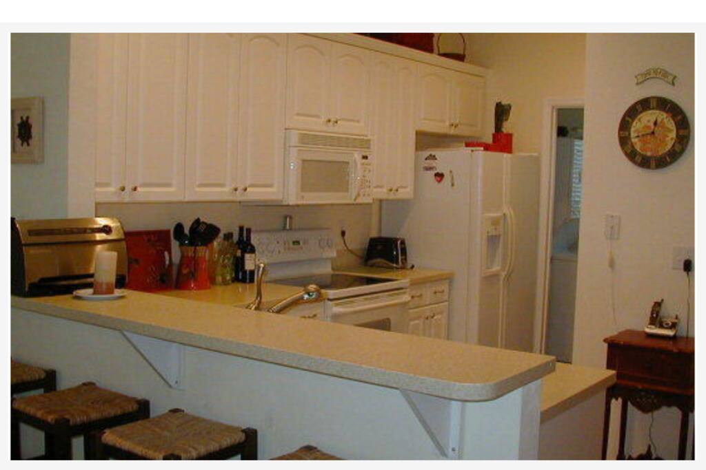 Kitchen fully loaded, just pack your bag and bring your food.