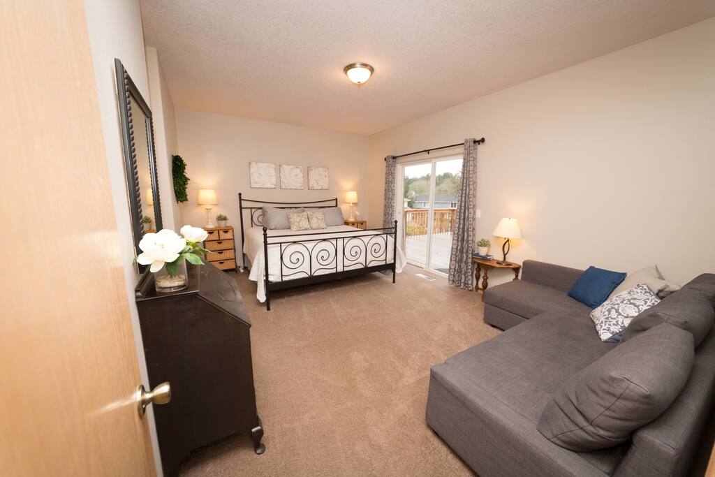 Master bedroom with sofa sleeper