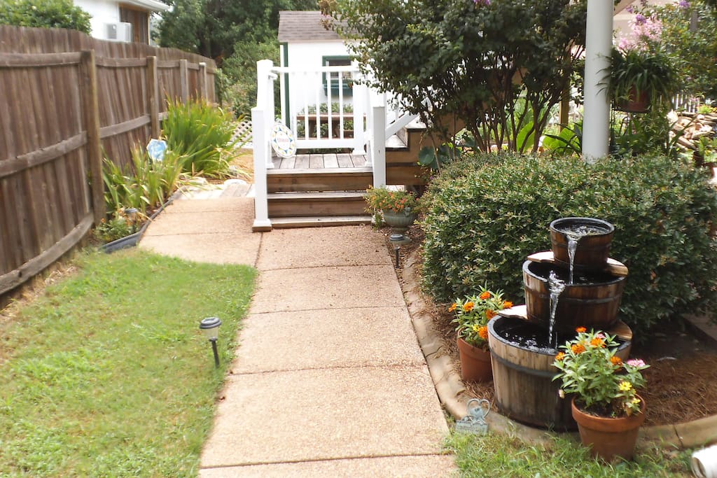 Your Private Entrance Through our Garden.