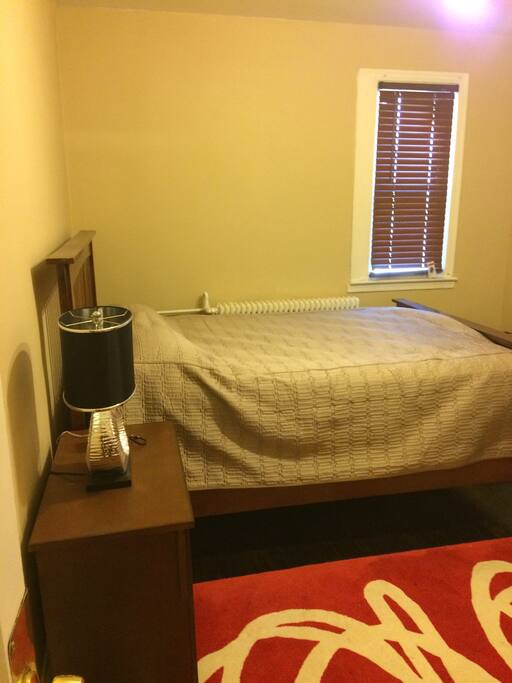 Main bedroom with new queen size bed