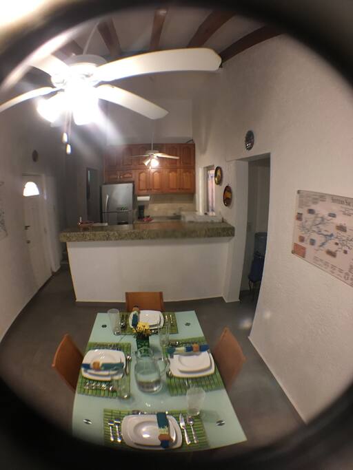 Wi-Fi available throughout the house, cable TV in living room.
