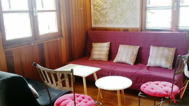Living room with sofa beds