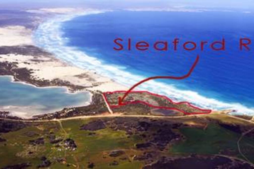 Sleaford bay, sand dunes and Sleaford mere