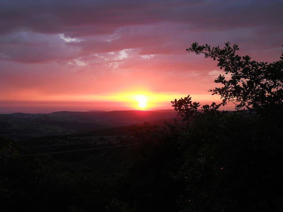 The beautiful view from the front balcony- the all Galilei