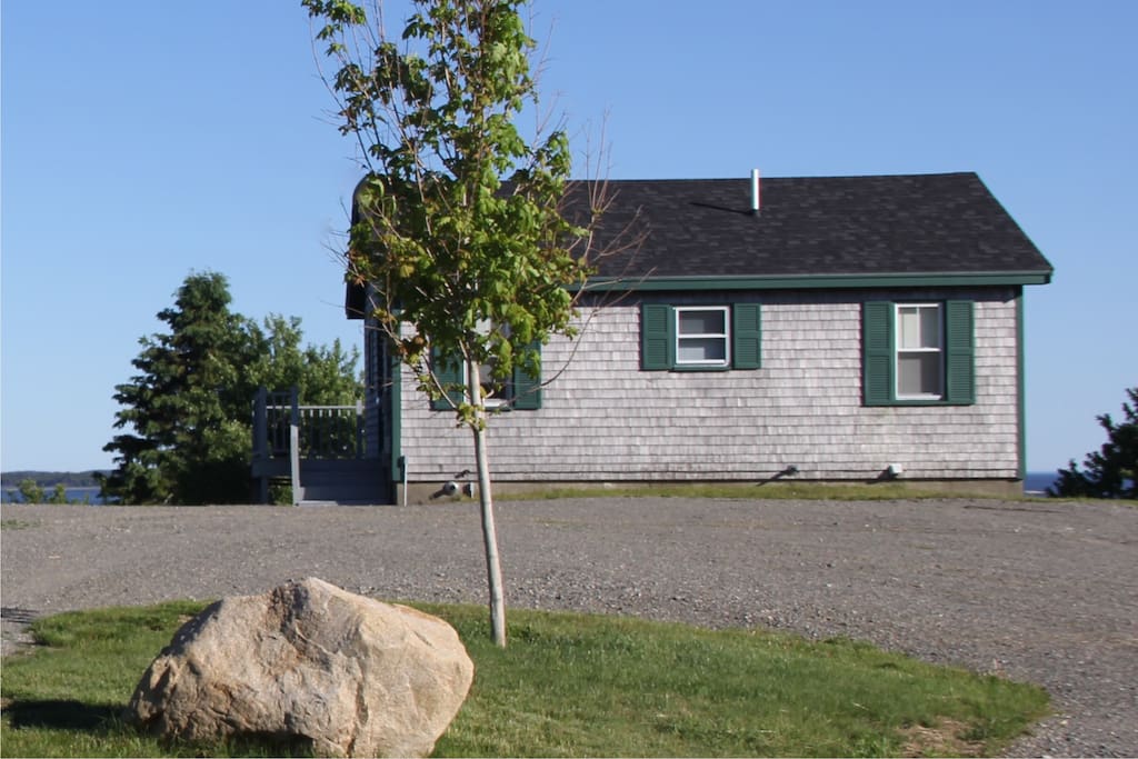 View of cottage from the road side (cottage is set back 400 feet from road)
