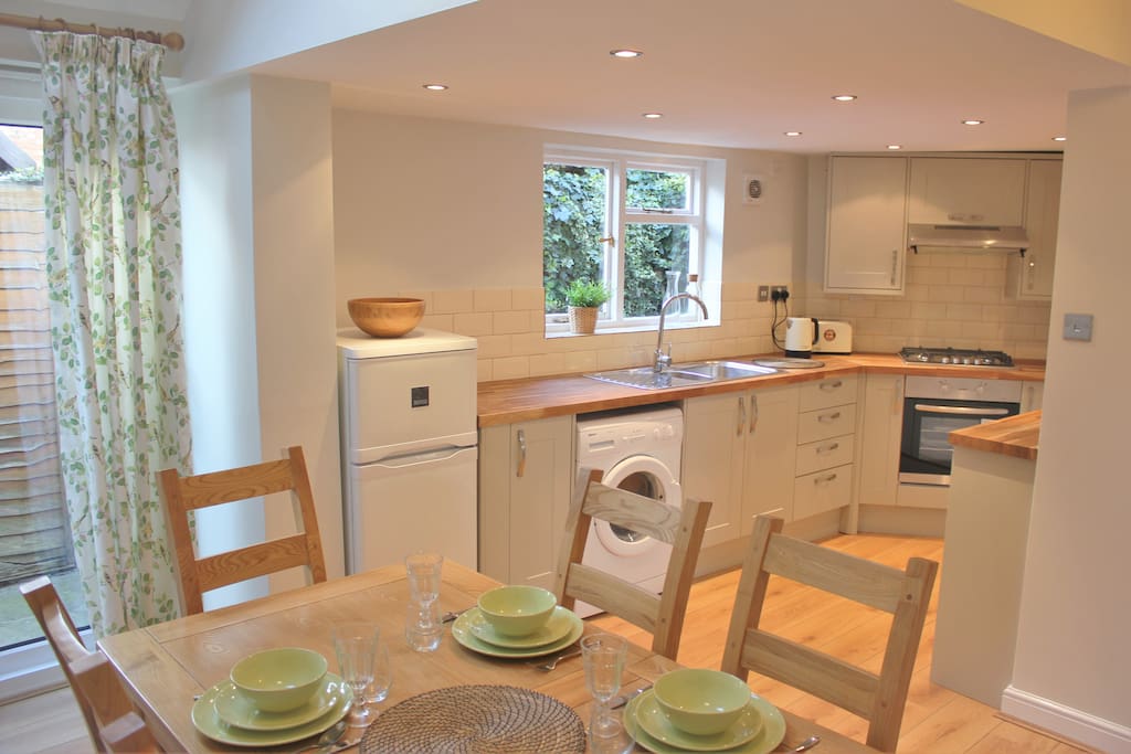 the kitchen