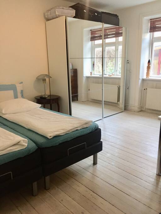 The room is bright and spacious