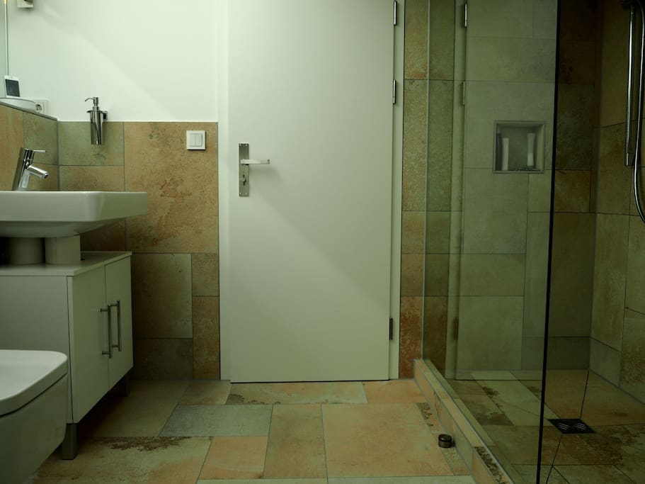 Our apartment has 2 bathrooms and this one, direct beside your room, would be yours during your stay.