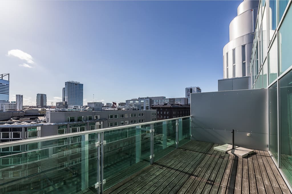 Terrace with the view on central Tallinn