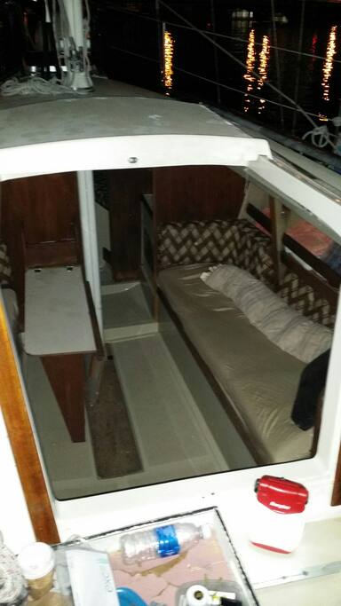 Entrance or companionway to the boat the red camping light comes in handy.