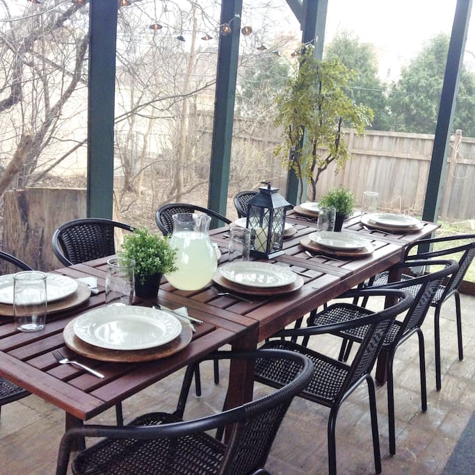 Enjoy entertaining on the 3-Season Porch!