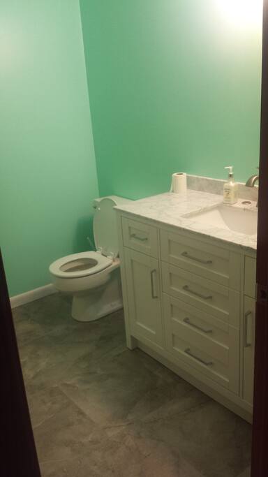 Shared bathroom with potentially other guests